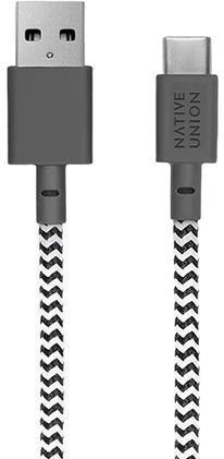 Native Union Belt USB 2.0 Cable USB-C male - USB-A 3m BELT-AC-ZEB-3-NP