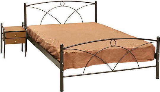 Μεταλλικό Κρεβάτι Νάξος Διπλό 160 X 200 + Στρώμα Comfort Prime + Tάβλες