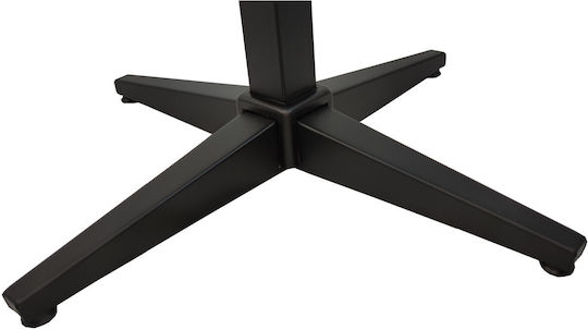 Bar-Tischfuß Metallisch Mittlere Höhe Schwarze Matt Einstellbar 62x62x89cm