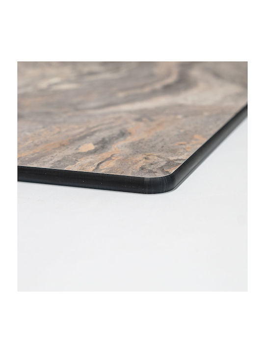 Επιφάνεια Τραπεζιού Τετράγωνη Compact Hpl 76x76x1,2cm Γκρι Μάρμαρο Spitimas 46-10-580 Compact Hpl Γκρι
