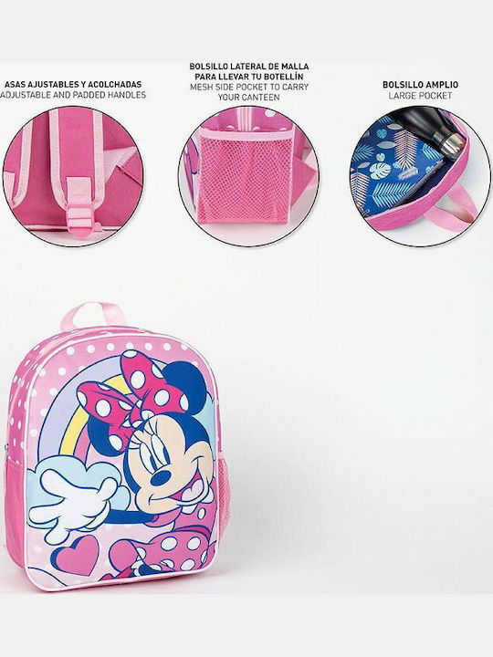 Σχολική Τσάντα Minnie Mouse Ροζ 25 X 30 X 9 Cm