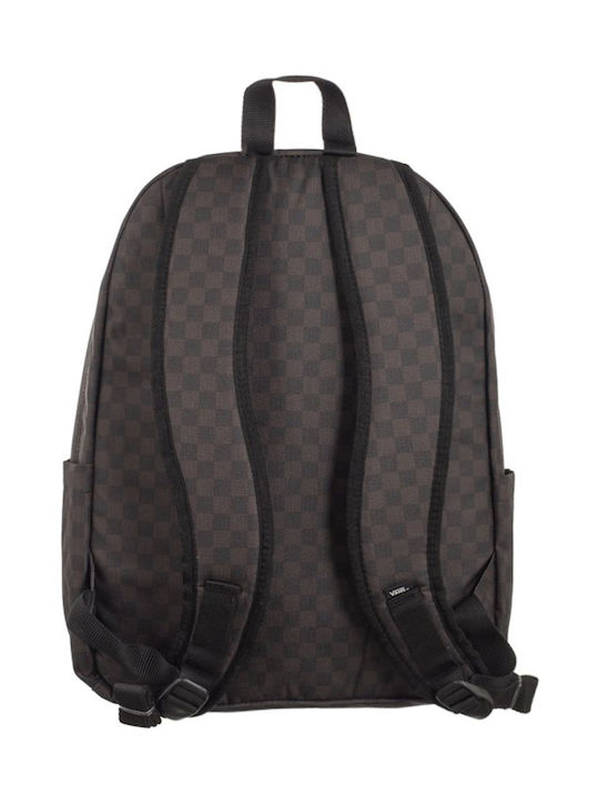 Vans Old Skool Check School Bag Backpack Junior High-High School Black with Water Bottle Holder 22Liters