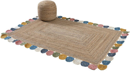 Πουφ Χειροποίητο 45x45x40 Trunk Natural Φυσική Γιούτα Kougioumtzidis Home