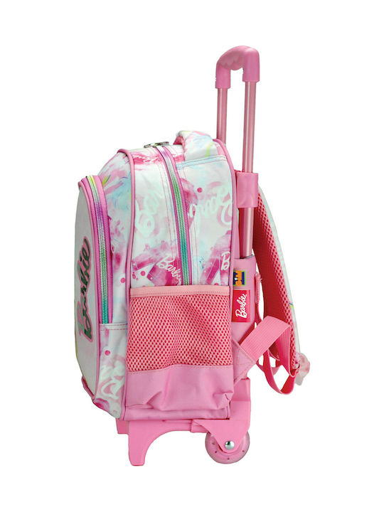 Gim Barbie Paints School Bag Trolley Kindergarten Pink 12Liters