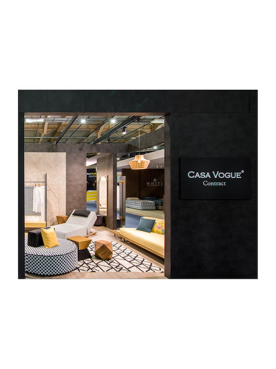Πουφ Open Παραλία-πισίνα Ύφασμα 130x130xh.38cm Casa Vogue