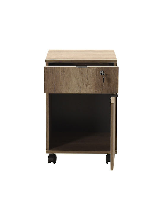 Büroaufbewahrungsschublade Professionelle Aschgraue Holzschatten Rkm-311-tt-1 Schublade mit Schloss Rollcontainer 41x41x61y