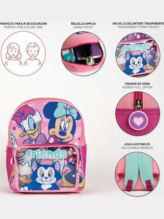 Σχολική Τσάντα Minnie Mouse Ροζ 25 X 31 X 14 Cm