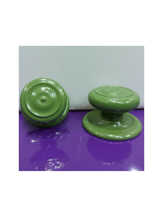 Italian Furniture Knob Eureka 11054-000-pla1 Green Plastic Diameter 30