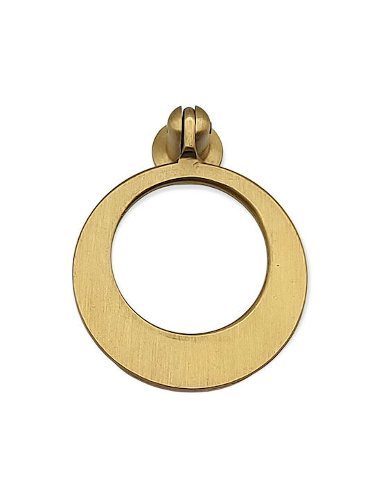 Handmade Brass Furniture Knob Omp Porro 10612-oro1 Gold Matte Diameter 45