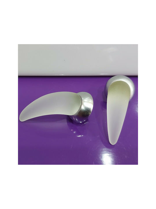 Italienischer Möbelgriff Steel-nova 7006-10c1 Murano Kristall Maße 20×20×35 Mm