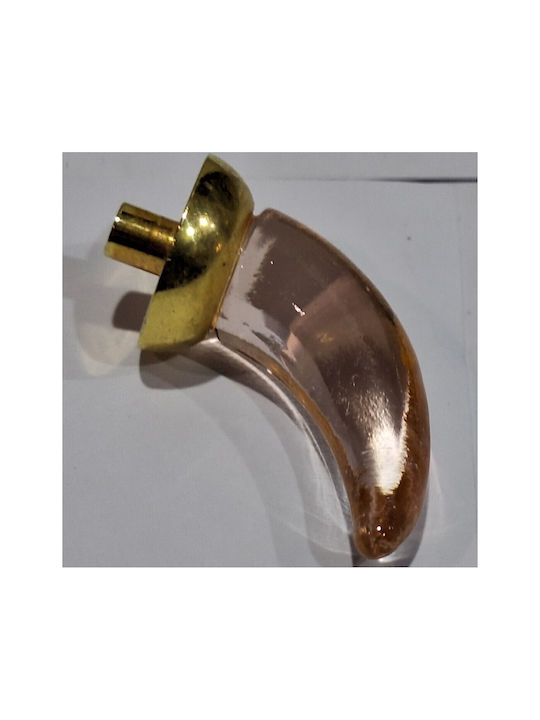 Italienischer Möbelknopf Steel-nova 7008-oro1 Murano Kristall Maße 20×20×35 Mm