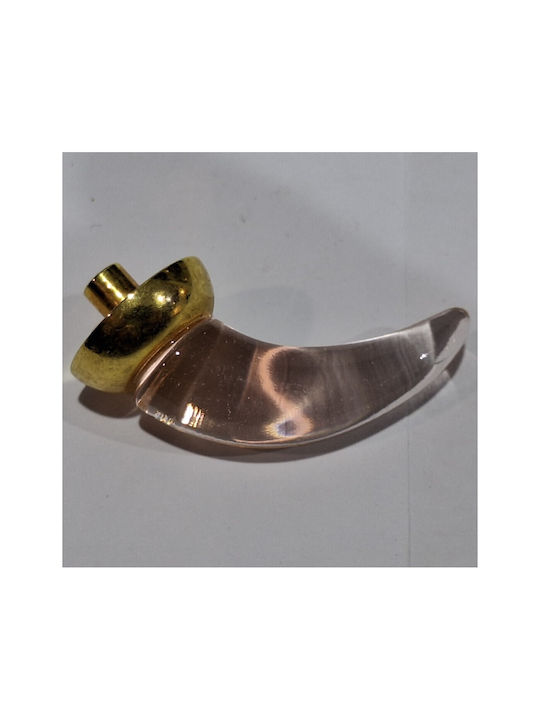 Italienischer Möbelknopf Steel-nova 7008-oro1 Murano Kristall Maße 20×20×35 Mm