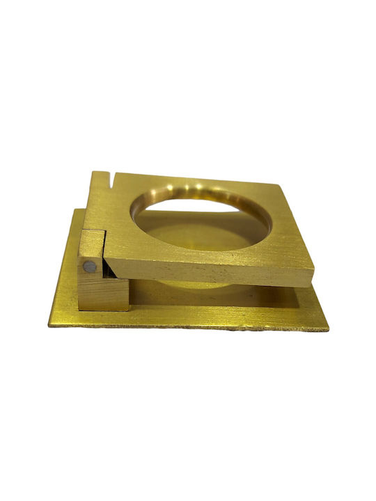 Brass Italian Furniture Handle Omp Porro 10613-gold1 Overall Length 2.5cm Matte Gold
