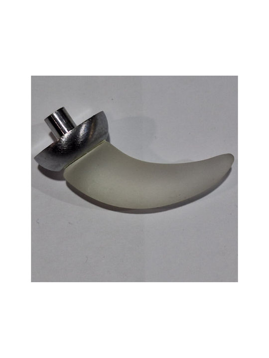 Italienischer Möbelgriff Steel-nova 7006-10c1 Murano Kristall Maße 20×20×35 Mm