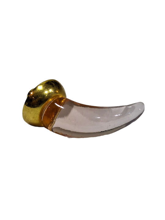 Italienischer Möbelknopf Steel-nova 7008-oro1 Murano Kristall Maße 20×20×35 Mm