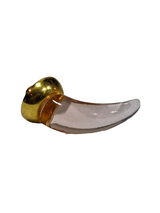 Italienischer Möbelknopf Steel-nova 7008-oro1 Murano Kristall Maße 20×20×35 Mm