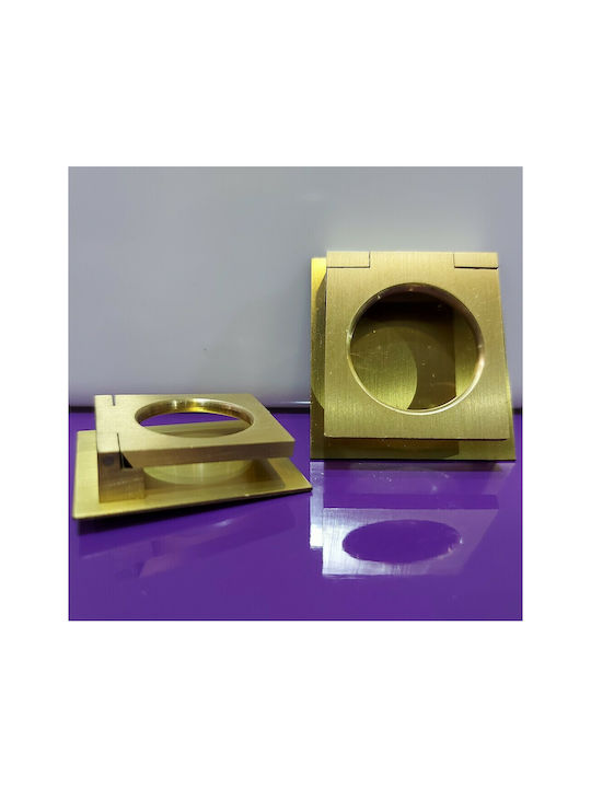 Ορειχάλκινο Ιταλικό Πόμολο Επίπλου Omp Porro 10614-oro1 Χρυσο-ματ Διάσταση 3,2cm