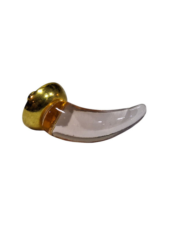 Italienischer Möbelknopf Steel-nova 7008-oro1 Murano Kristall Maße 20×20×35 Mm