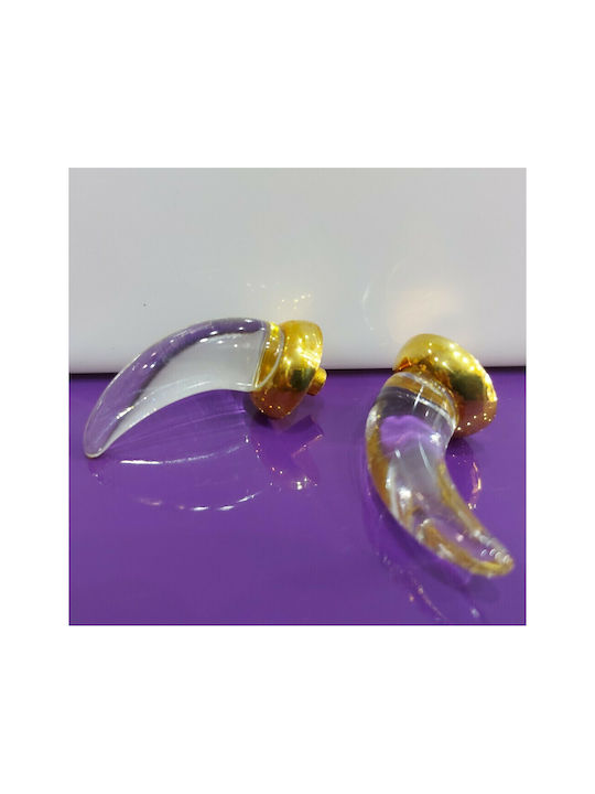 Italienischer Möbelknopf Steel-nova 7007-oro1 Murano Kristall Maße 20×20×35 Mm