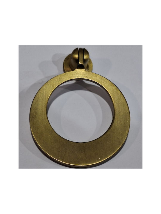 Handmade Brass Furniture Knob Omp Porro 10612-oro1 Gold Matte Diameter 45