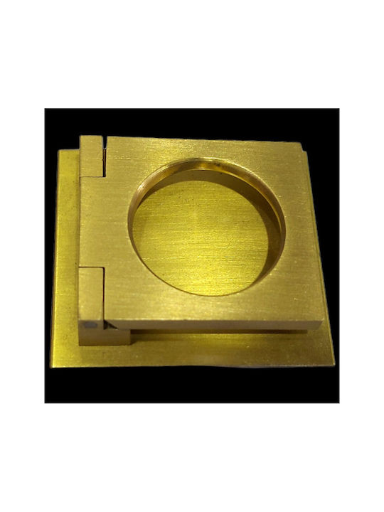 Ορειχάλκινο Ιταλικό Πόμολο Επίπλου Omp Porro 10614-oro1 Χρυσο-ματ Διάσταση 3,2cm