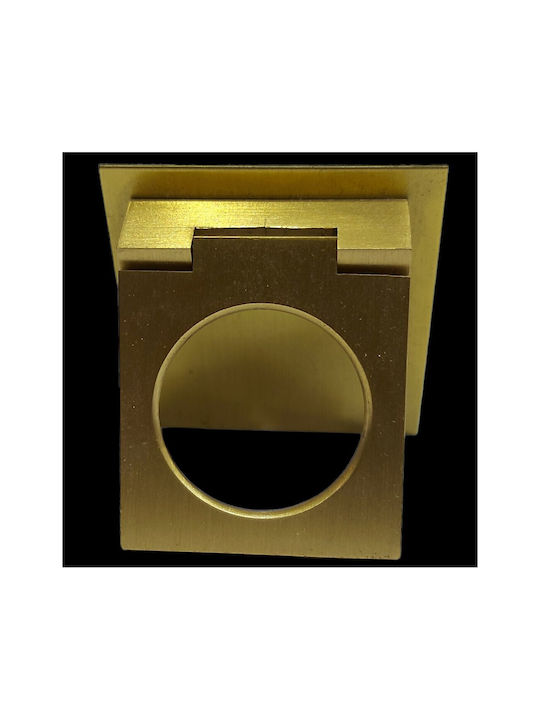 Ορειχάλκινο Ιταλικό Πόμολο Επίπλου Omp Porro 10614-oro1 Χρυσο-ματ Διάσταση 3,2cm