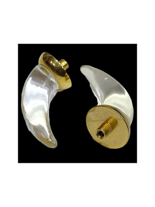 Italienischer Möbelknopf Steel-nova 7007-oro1 Murano Kristall Maße 20×20×35 Mm