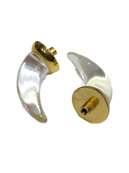 Italienischer Möbelknopf Steel-nova 7007-oro1 Murano Kristall Maße 20×20×35 Mm