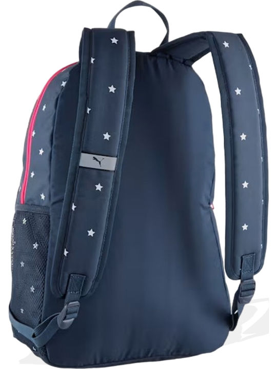 PUMA Phase School Bag Backpack Junior High-High School Blue with Water Bottle Holder 22Liters