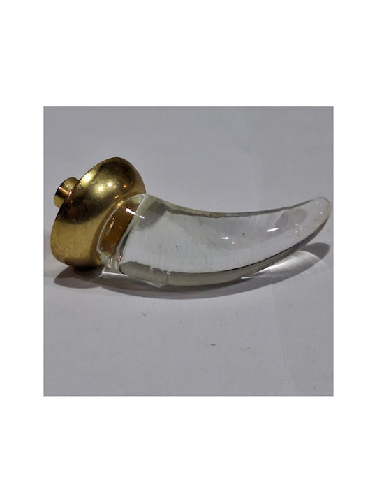 Italienischer Möbelknopf Steel-nova 7007-oro1 Murano Kristall Maße 20×20×35 Mm