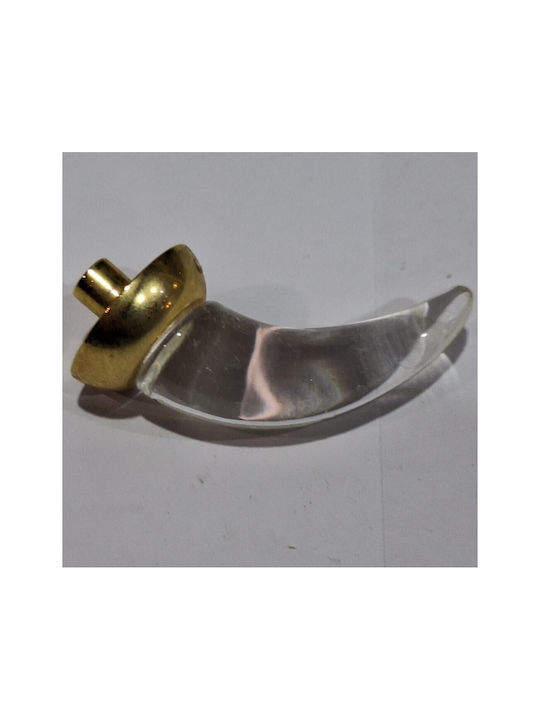 Italienischer Möbelknopf Steel-nova 7007-oro1 Murano Kristall Maße 20×20×35 Mm