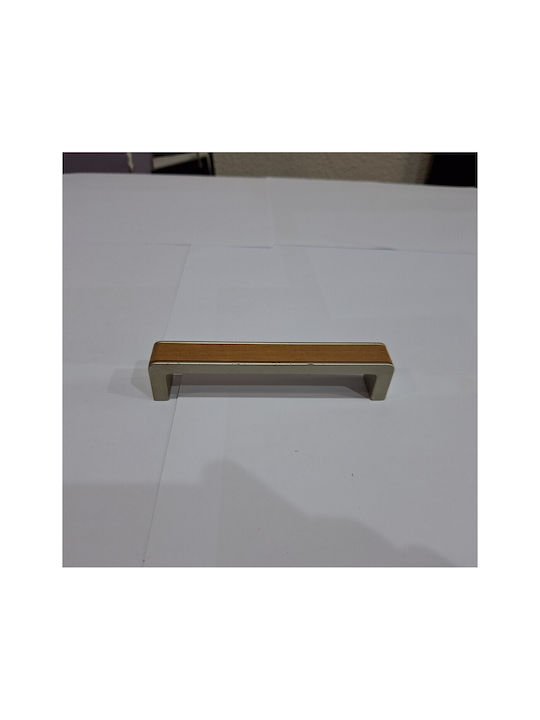 Ιταλική Λαβή Επίπλου Eureka 0983-128-noc Διάσταση 12,8cm Απομίμηση Ξύλου