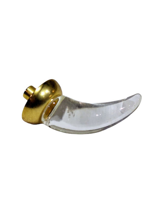 Italienischer Möbelknopf Steel-nova 7007-oro1 Murano Kristall Maße 20×20×35 Mm