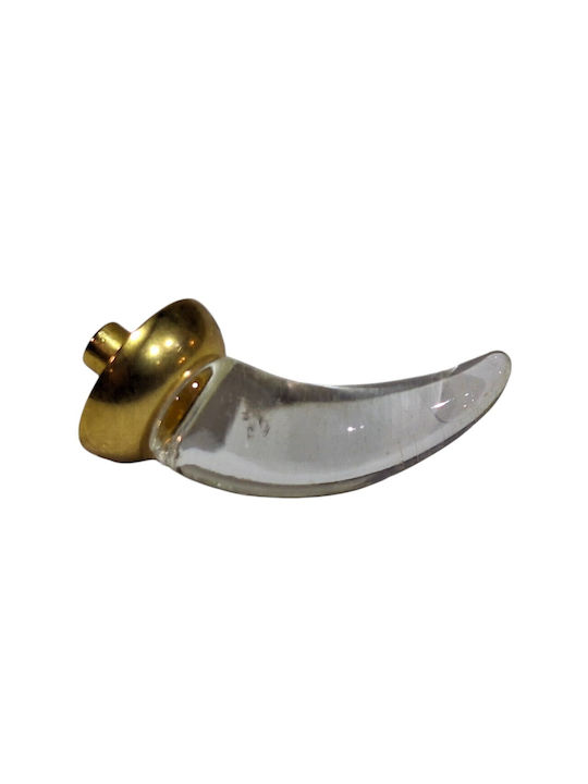 Italienischer Möbelknopf Steel-nova 7007-oro1 Murano Kristall Maße 20×20×35 Mm