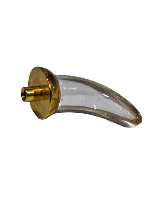Italienischer Möbelknopf Steel-nova 7007-oro1 Murano Kristall Maße 20×20×35 Mm