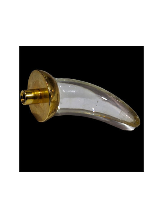Italienischer Möbelknopf Steel-nova 7007-oro1 Murano Kristall Maße 20×20×35 Mm