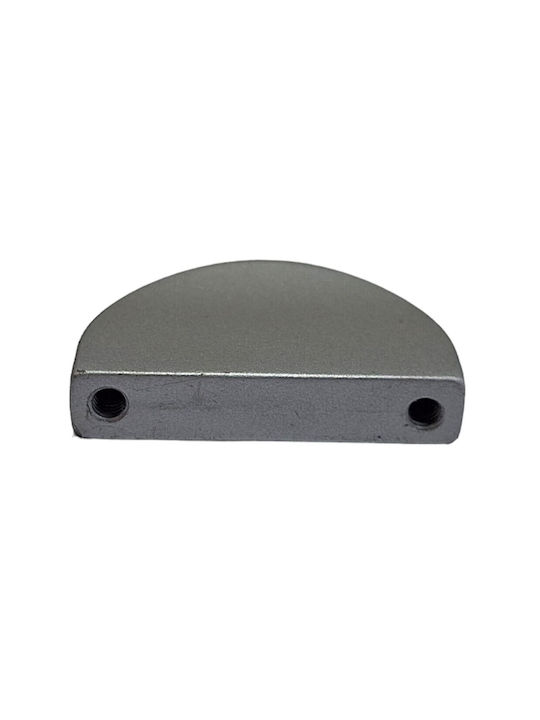 Italienischer Möbelgriff Eureka 0995-032-10c1 Chrom matt 3,2cm Durchmesser