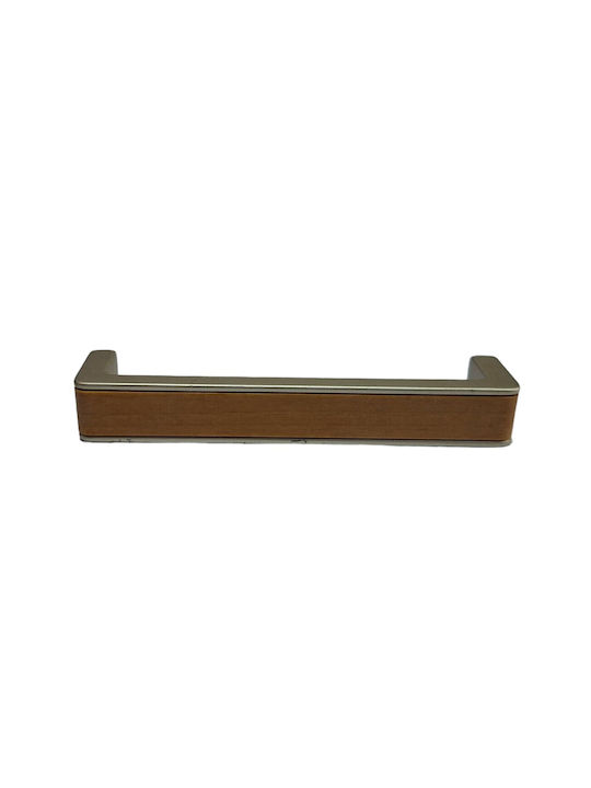 Ιταλική Λαβή Επίπλου Eureka 0983-128-noc Διάσταση 12,8cm Απομίμηση Ξύλου
