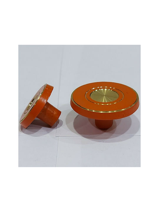 Italienisches Messing Möbelknopf Euro-fer 11040-brz2 Gold-Orange Durchmesser 25