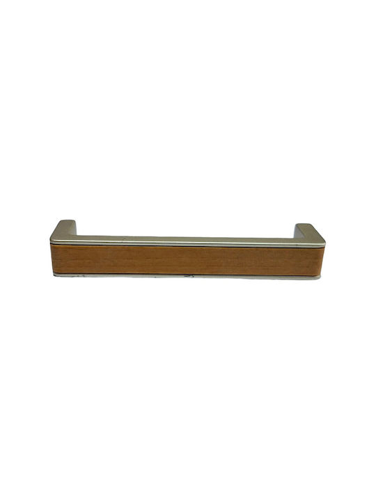 Ιταλική Λαβή Επίπλου Eureka 0983-128-noc Διάσταση 12,8cm Απομίμηση Ξύλου