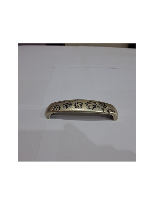Ιταλική Λαβή Επίπλου Eureka 1207-fer1 Διάσταση 12,8cm Παλαιωμενο Ασημι
