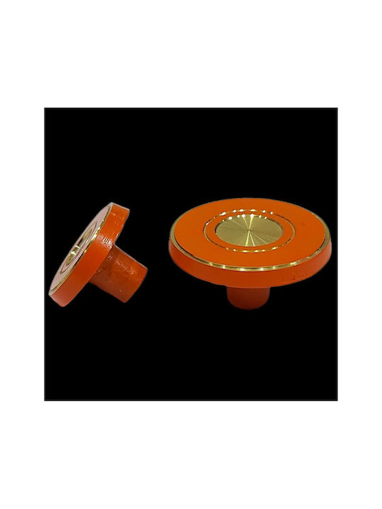 Italienisches Messing Möbelknopf Euro-fer 11040-brz2 Gold-Orange Durchmesser 25