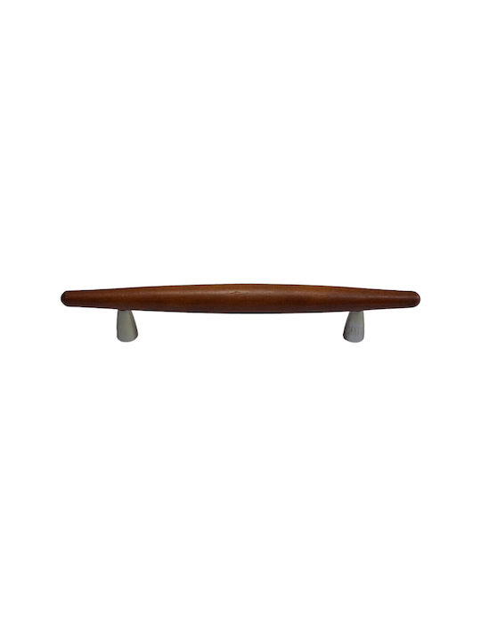 Wooden Italian Furniture Handle Eureka 5501-128-cil1 Zamak Cherry Dimension 12.8cm