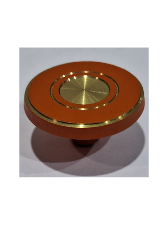 Italienisches Messing Möbelknopf Euro-fer 11040-brz2 Gold-Orange Durchmesser 25