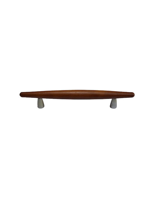 Wooden Italian Furniture Handle Eureka 5501-128-cil1 Zamak Cherry Dimension 12.8cm