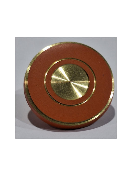 Italienisches Messing Möbelknopf Euro-fer 11040-brz2 Gold-Orange Durchmesser 25