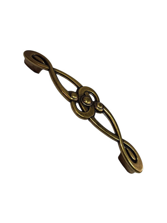 Italian Furniture Handle Euro-fer 0193-brz1 Bronze Diameter 12.8cm