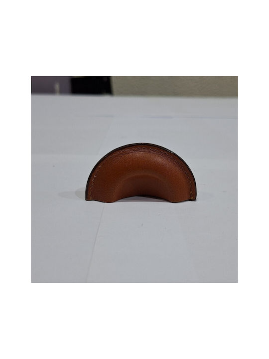 Buton Din Piele Daneze pentru Mobilier Furnipart 7104-kaf1 Lungime Totală 3,2cm Culoare Full Face Maro Piele