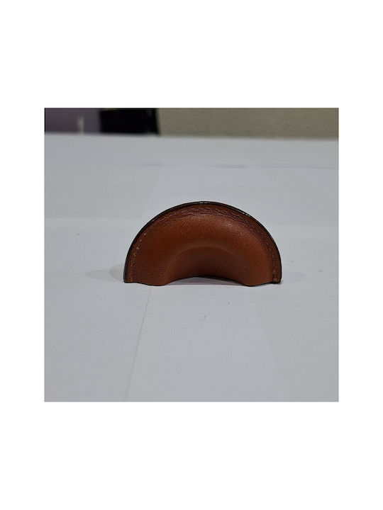 Buton Din Piele Daneze pentru Mobilier Furnipart 7104-kaf1 Lungime Totală 3,2cm Culoare Full Face Maro Piele