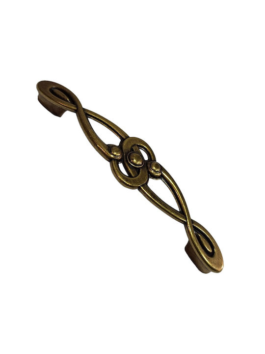 Italian Furniture Handle Euro-fer 0193-brz1 Bronze Diameter 12.8cm